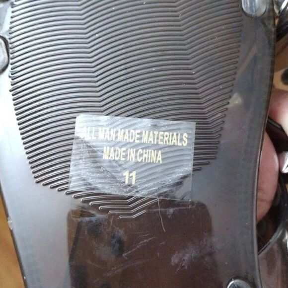 Wild Diva Joanna-08 Smoke Black Double Strap Criss Cross Jelly Sandals s… - Picture 5 of 6